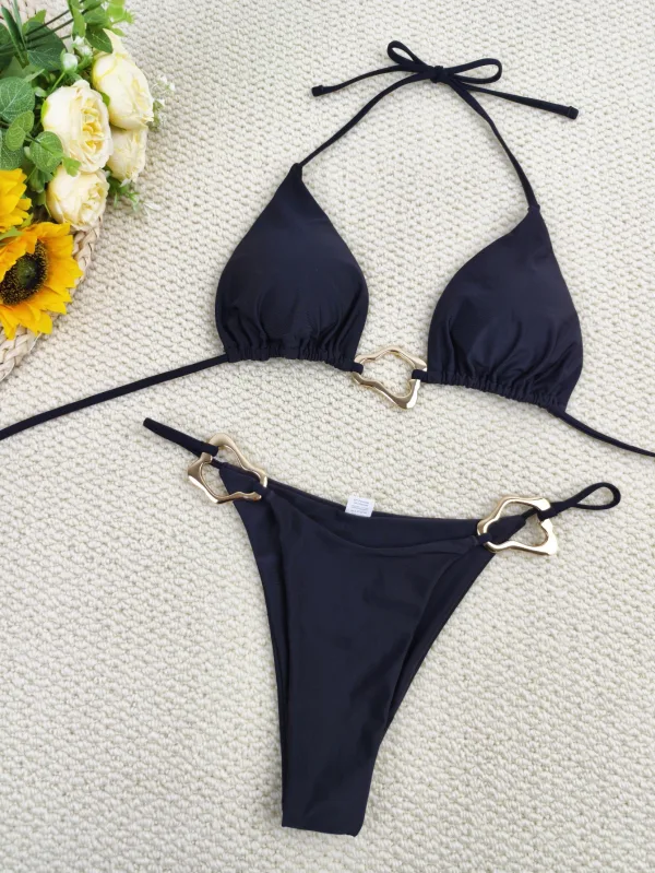 Minimalist Strappy Two-Piece Bikini Set