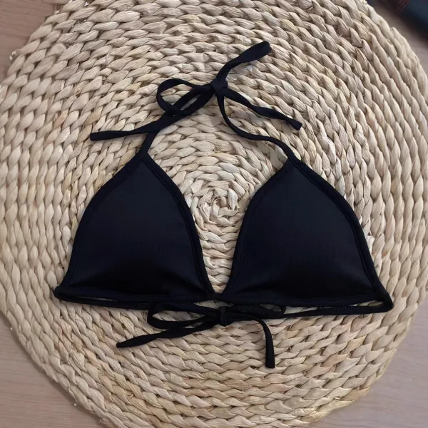 Minimalist Lace-Up Bikini Top