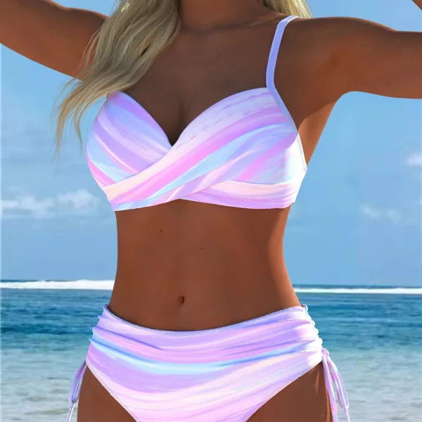 Floral Printed Two-Piece Bikini Set