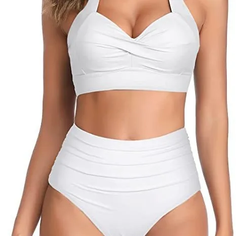 Split Bow Bikini Set with Backless Detail