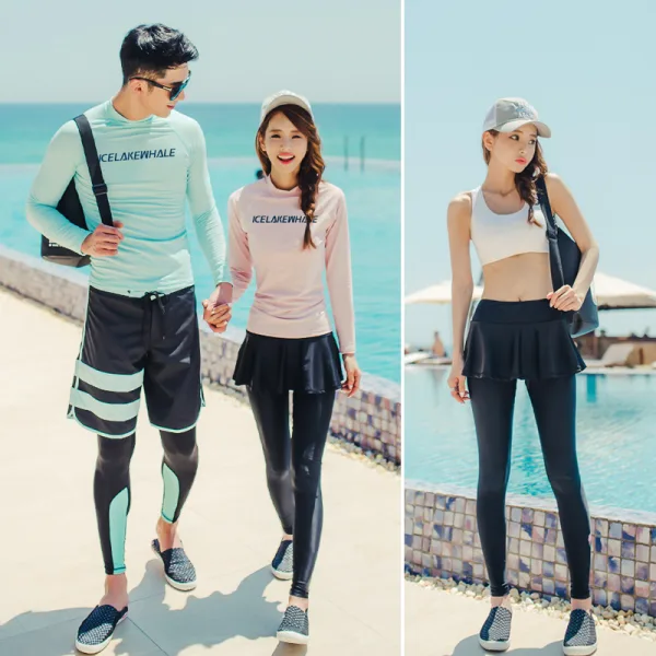 Long-Sleeved Rash Guard and Swim Legging Set