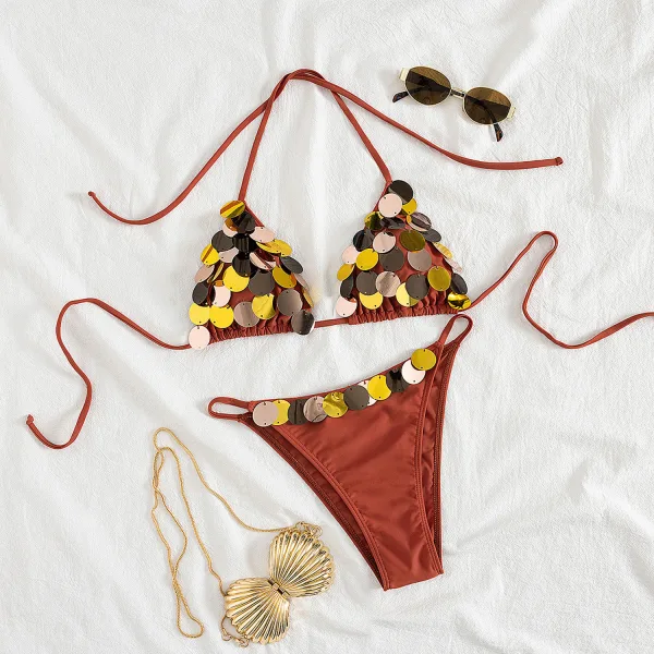 Solstice Lace-Up Backless Bikini Set