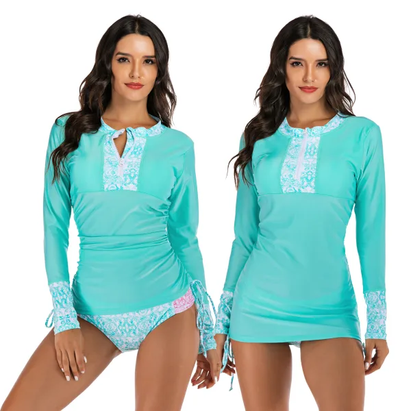 Onyx Long-Sleeve One-Piece Swimsuit
