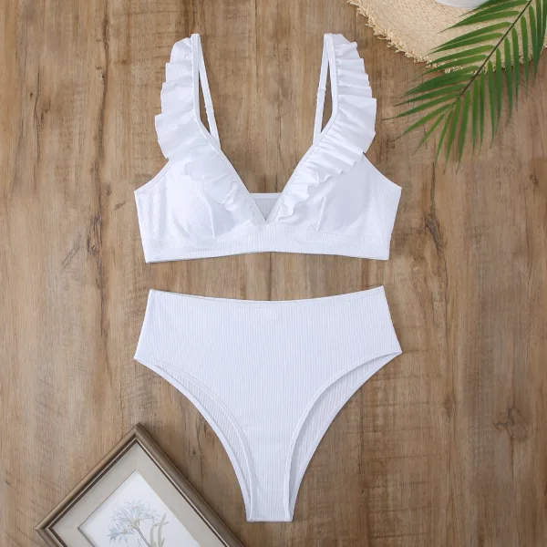 Retro Striped Bikini Set