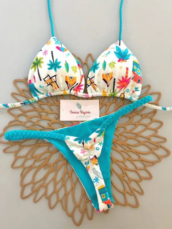 Fresh-Style Printed Bikini Set