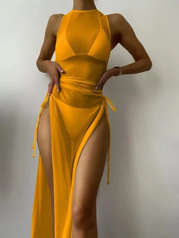 Minimalist Solid Colour Bikini Set