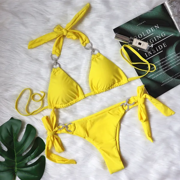 Crystal Embellished One-Piece Swimsuit