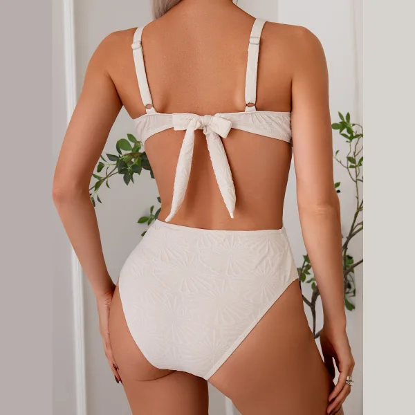 Soleil Deep V-Neck One-Piece Swimsuit