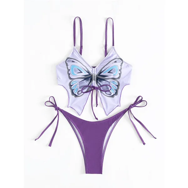 Butterfly Backless Bikini Set