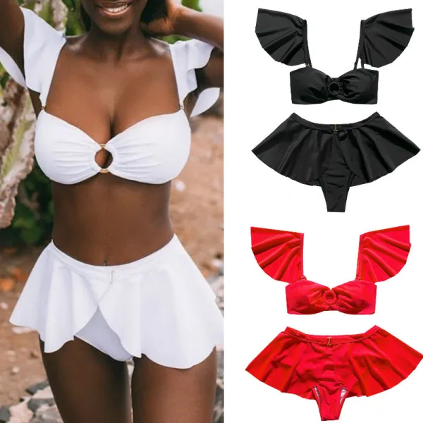 Minimalist Solid Black Bikini Set
