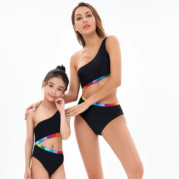 Classic One-Piece Swimsuit in Black