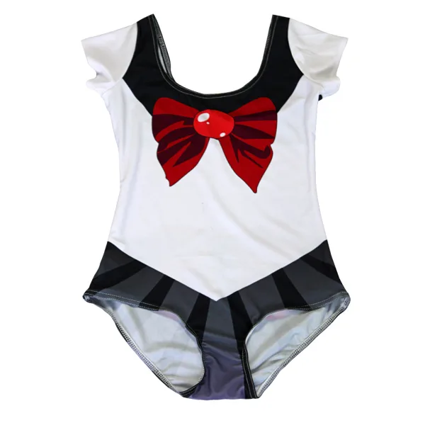 Digital Print Long-Sleeve One-Piece Swimsuit