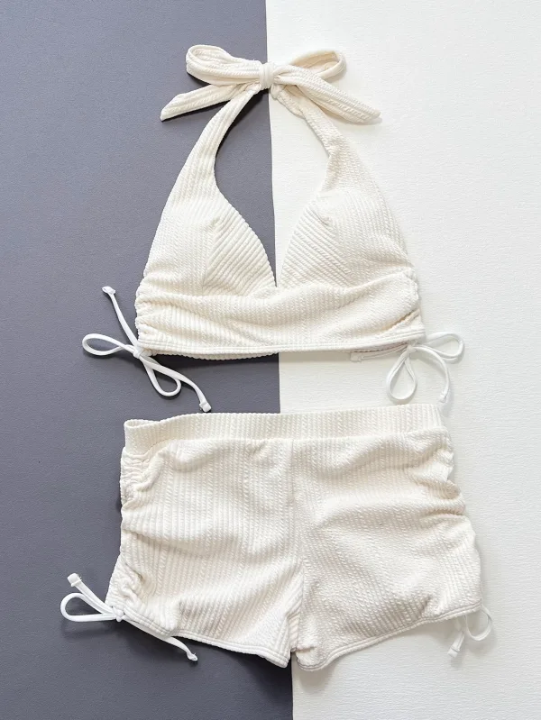 Elowen Ribbed Triangle Bikini Set