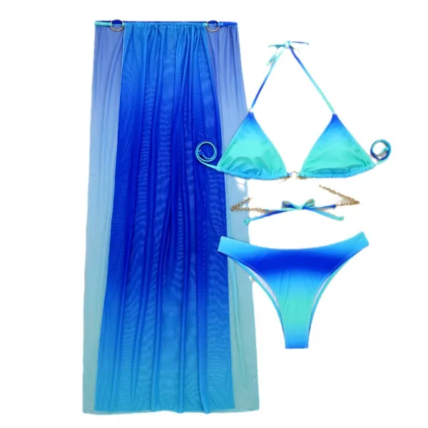 Luna Drawstring Three-Piece Bikini Set