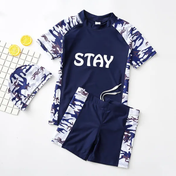Classic Navy Swim Skirt Set