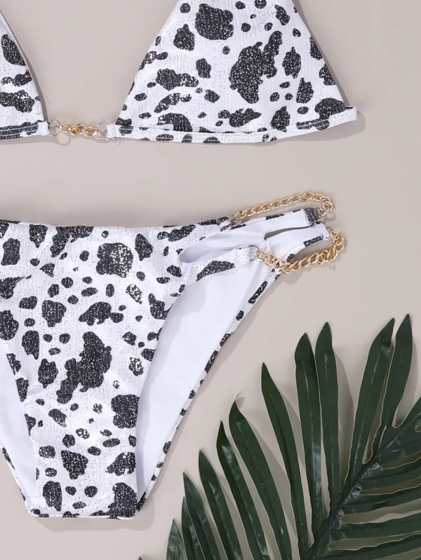 Cow Print One-Piece Swimsuit