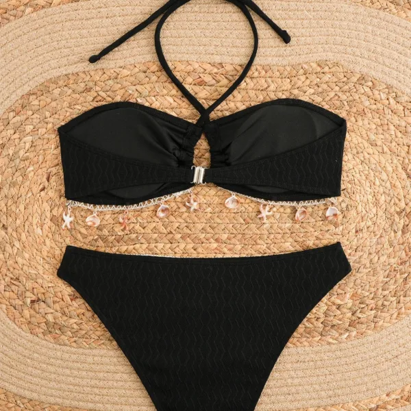 Adria Shell Detail Bikini Set