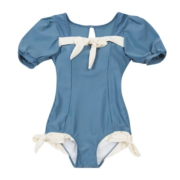 Y031 Short-Sleeve Conservative One-Piece Swimsuit