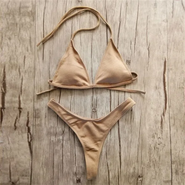 Brazilian High-Cut Bikini Set with Underwire Support
