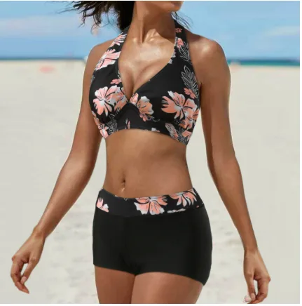 High-Waist Printed Bikini Set