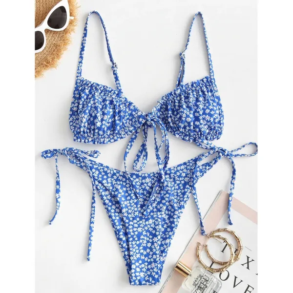 Aurelia Printed Multi-Strap Bikini Set