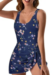 Blue Background Floral