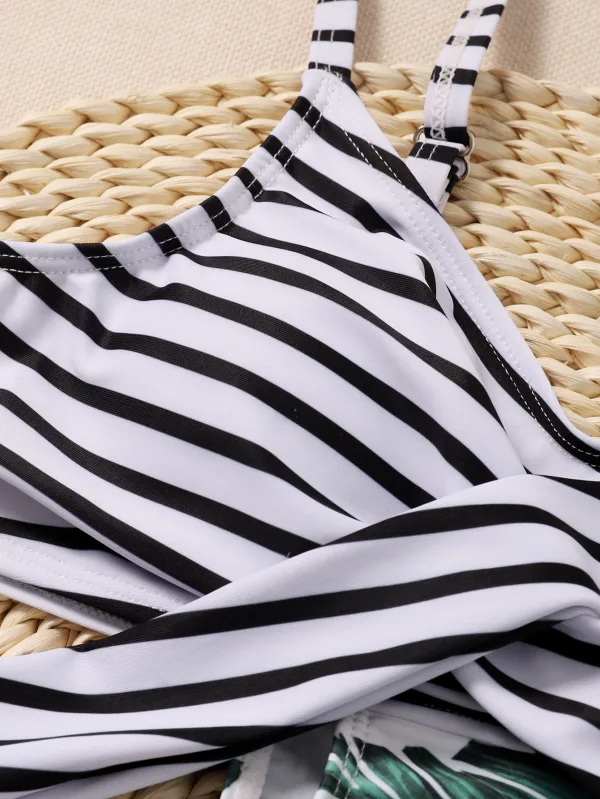 Leaf Print One-Piece Swimsuit