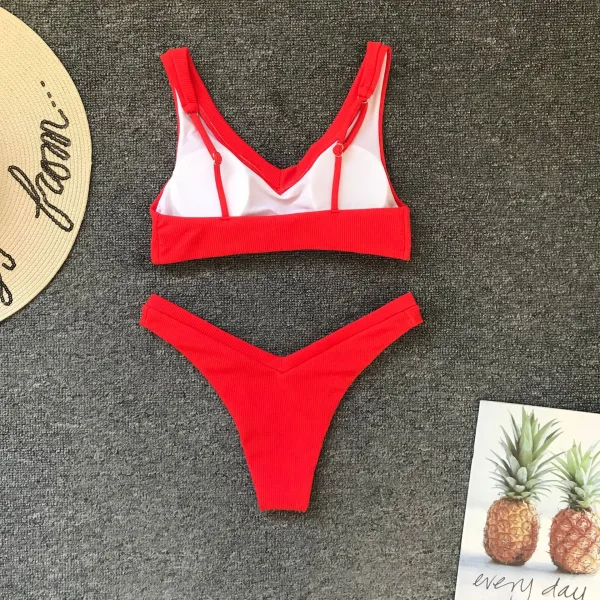 Knotted Bikini Set in Solid Hue