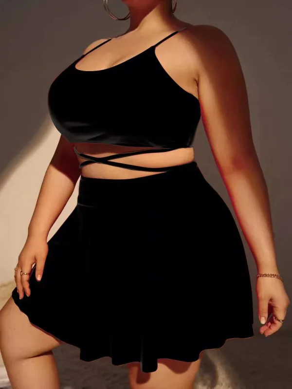 Luna High-Waist Three-Piece Bikini Set