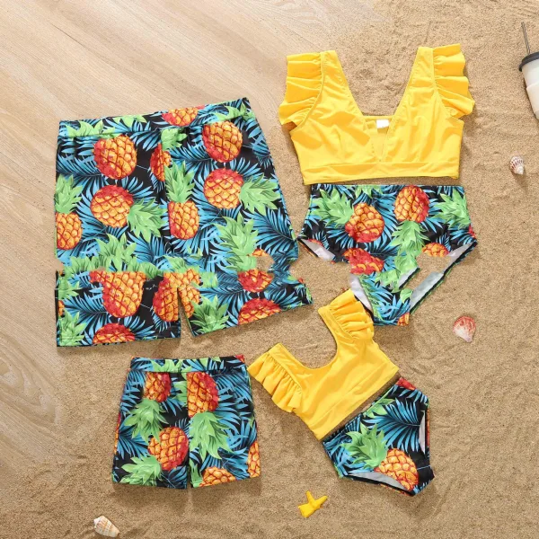 Classic Floral Print Family Swimwear Collection