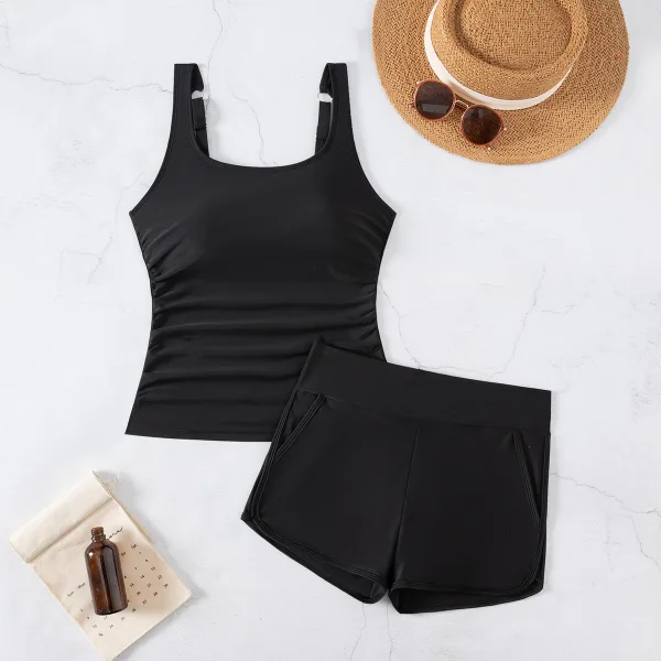 Aura High-Waist Bikini Set with U-Neck Top