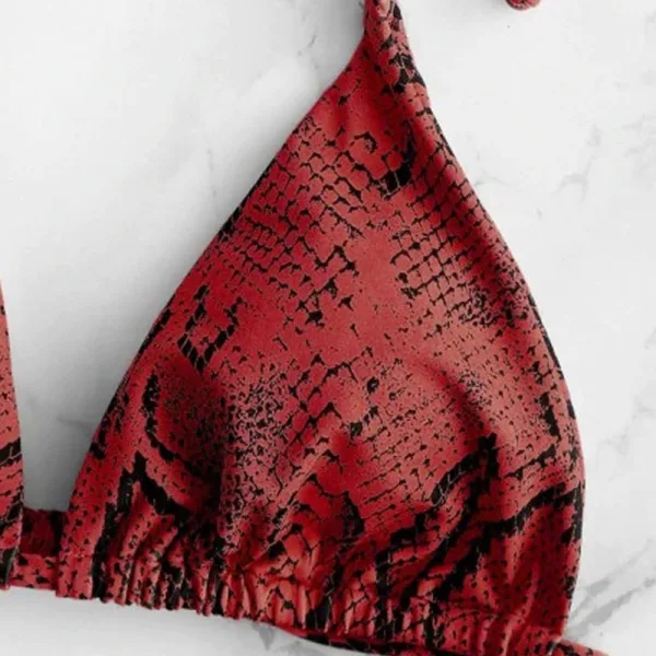 Serpent Print Two-Piece Bikini Set