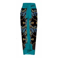 Lake Blue Wrapped Skirt