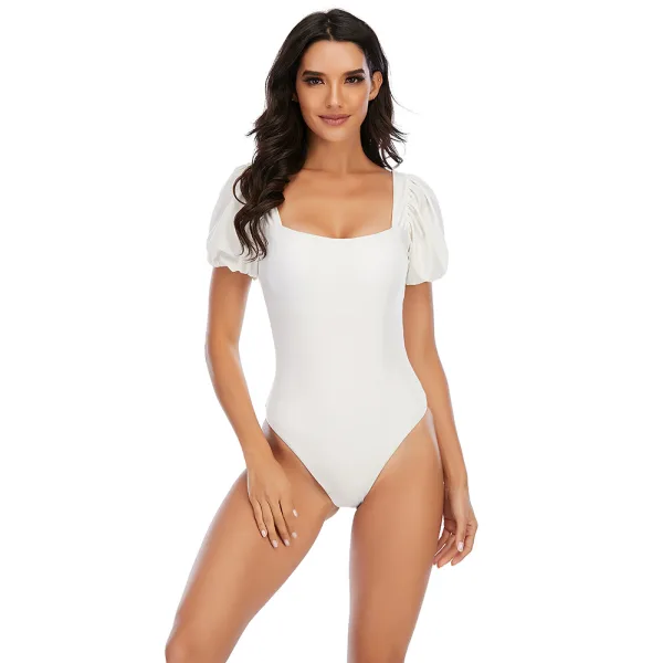 Aura Puff Sleeve One-Piece Swimsuit