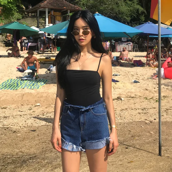 Minimalist Backless One-Piece Swimsuit