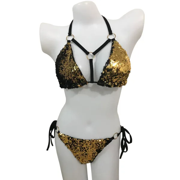 Sequin Detail Bikini Set