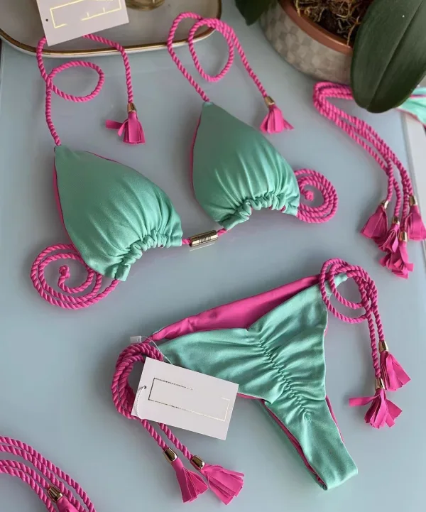 Braided Triangle Bikini Set