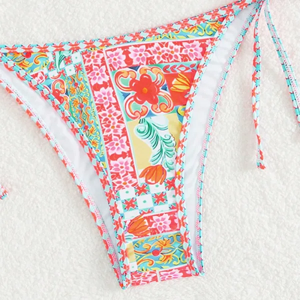 Minimalist Lace-Up Two-Piece Bikini