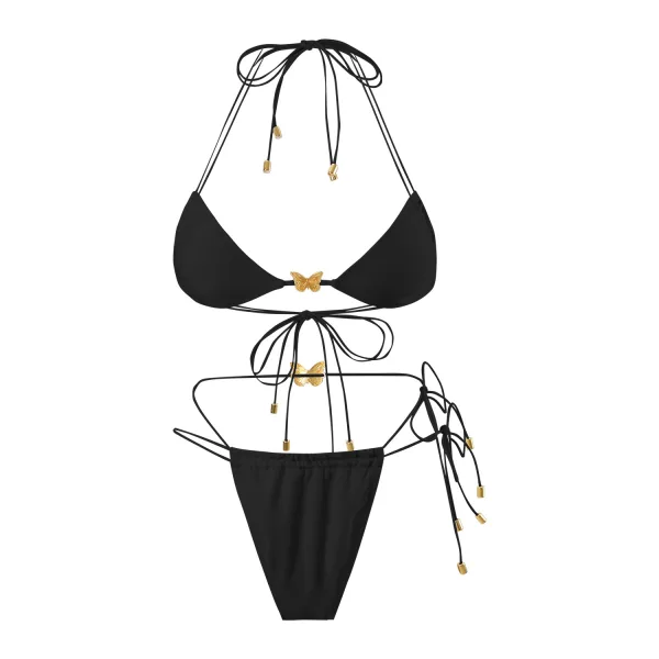 Butterfly Detail Triangle Bikini Set