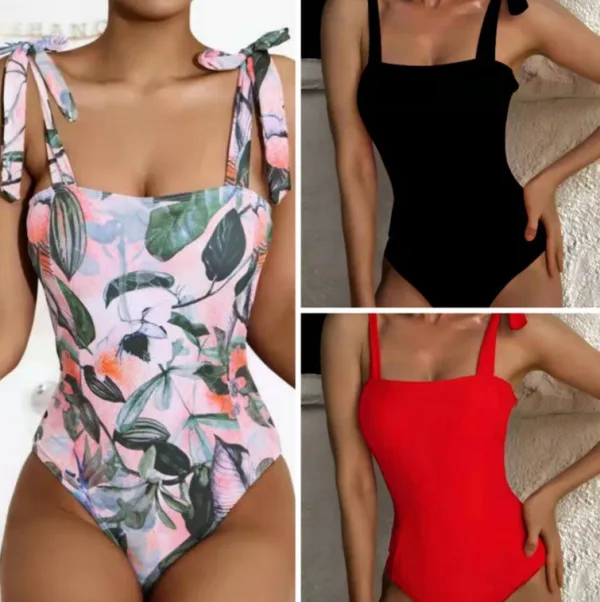 Floral High-Waist One-Piece Swimsuit