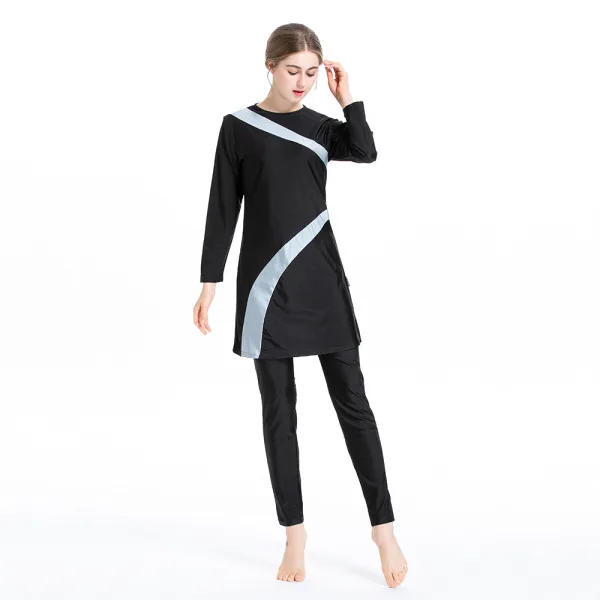 Colorblock Three-Piece Sporty Bikini Set