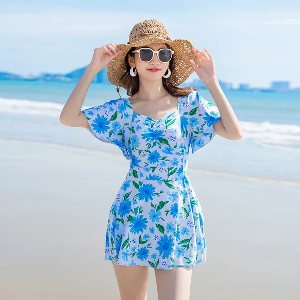 Floral Print One-Piece Swimsuit