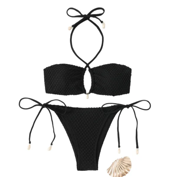 Split Skirt Triangle Bikini Set