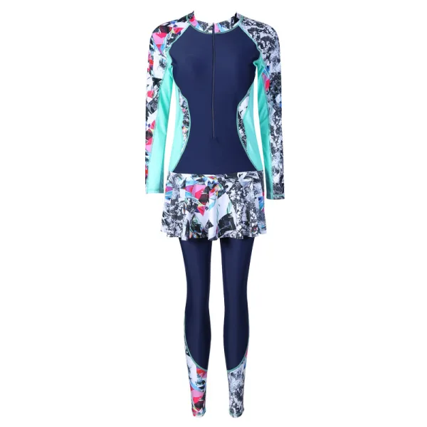 Long Sleeve One-Piece Swim Dress