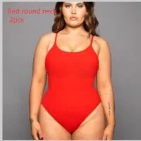 Red Round Neck 2pcs