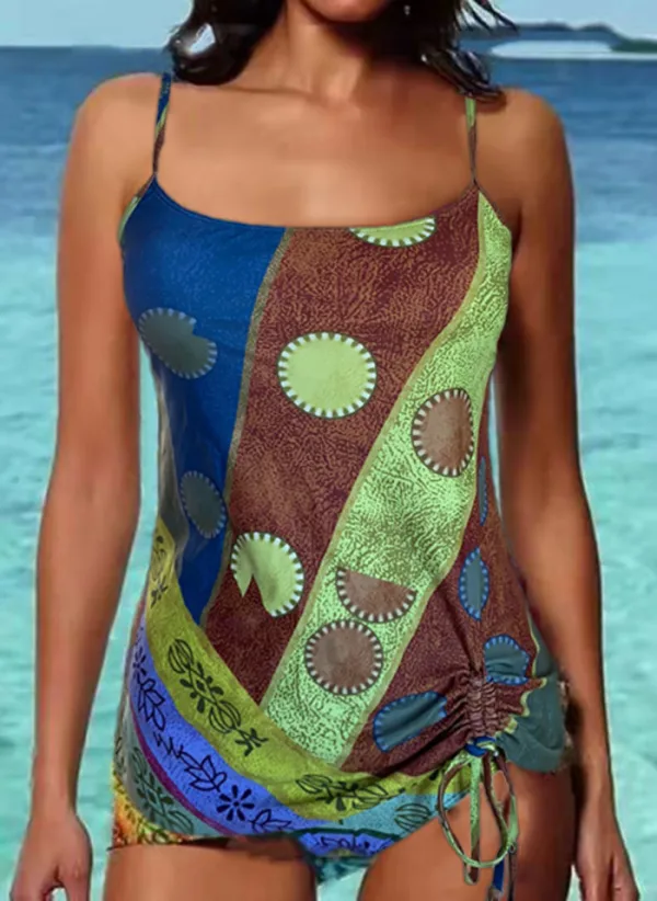 Printed Sling One-Piece Swimsuit
