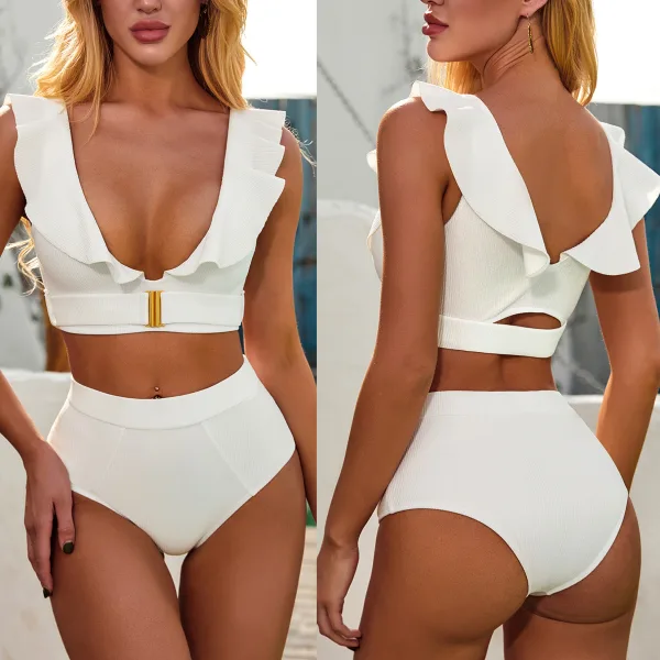 Riviera Ruffled Buckle Bikini Set