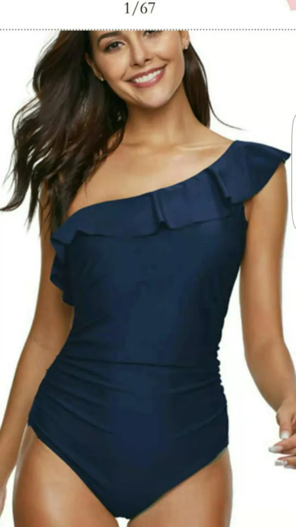 Lotus One-Shoulder One-Piece Swimsuit