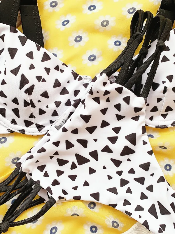 Geometric Print Bikini Set