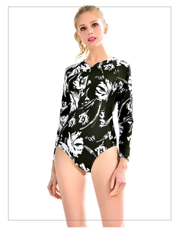 Long-Sleeve One-Piece Surf Suit